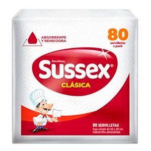 SERVILLETAS SUSSEX CLASICA 80 u