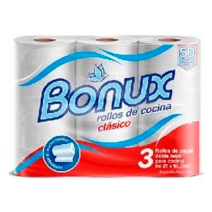 SERVILLETAS ROLLO BONUX CLASICO 3 u